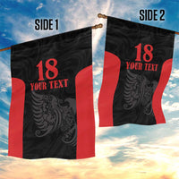 Custom Albania Football Pride Garden Flag Kuqezinjte Eagle Black Version - Wonder Print Shop
