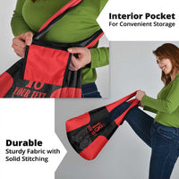 Custom Albania Football Pride Grocery Bag Kuqezinjte Eagle Black Version - Wonder Print Shop