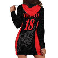 Custom Albania Football Pride Hoodie Dress Kuqezinjte Eagle Black Version - Wonder Print Shop