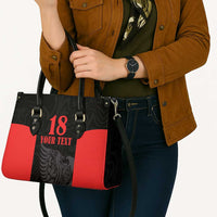 Custom Albania Football Pride Leather Bag Kuqezinjte Eagle Black Version - Wonder Print Shop