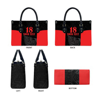 Custom Albania Football Pride Leather Bag Kuqezinjte Eagle Black Version - Wonder Print Shop