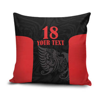 Custom Albania Football Pride Pillow Cover Kuqezinjte Eagle Black Version - Wonder Print Shop