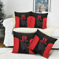 Custom Albania Football Pride Pillow Cover Kuqezinjte Eagle Black Version - Wonder Print Shop