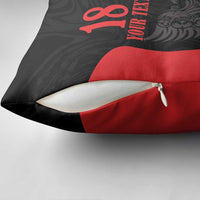 Custom Albania Football Pride Pillow Cover Kuqezinjte Eagle Black Version - Wonder Print Shop