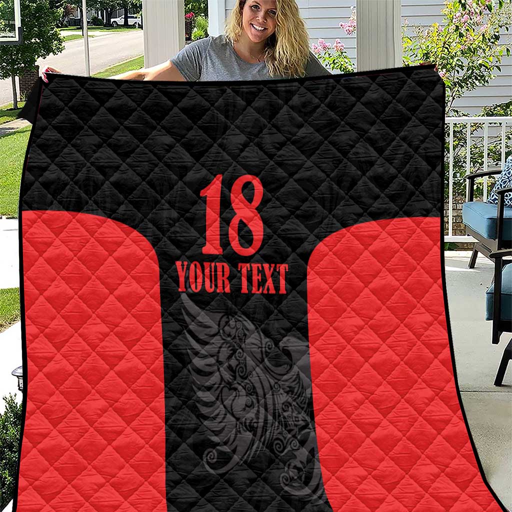 Custom Albania Football Pride Quilt Kuqezinjte Eagle Black Version - Wonder Print Shop