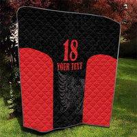 Custom Albania Football Pride Quilt Kuqezinjte Eagle Black Version - Wonder Print Shop