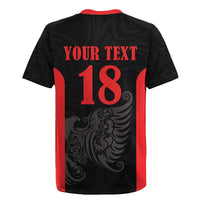 Custom Albania Football Pride Rugby Jersey Kuqezinjte Eagle Black Version - Wonder Print Shop