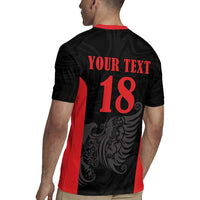 Custom Albania Football Pride Rugby Jersey Kuqezinjte Eagle Black Version - Wonder Print Shop