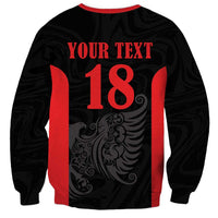 Custom Albania Football Pride Sweatshirt Kuqezinjte Eagle Black Version - Wonder Print Shop