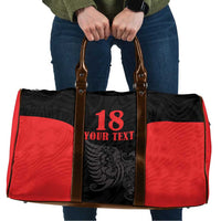Custom Albania Football Pride Travel Bag Kuqezinjte Eagle Black Version - Wonder Print Shop