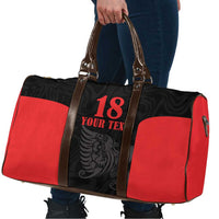Custom Albania Football Pride Travel Bag Kuqezinjte Eagle Black Version - Wonder Print Shop