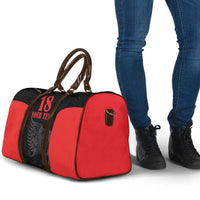 Custom Albania Football Pride Travel Bag Kuqezinjte Eagle Black Version - Wonder Print Shop