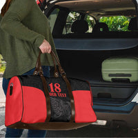 Custom Albania Football Pride Travel Bag Kuqezinjte Eagle Black Version - Wonder Print Shop