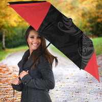 Custom Albania Football Pride Umbrella Kuqezinjte Eagle Black Version - Wonder Print Shop