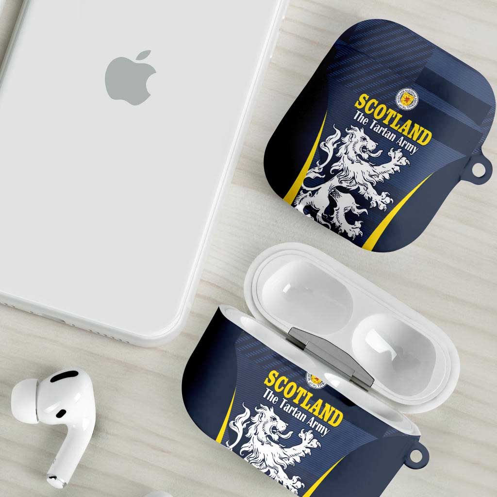Scotland Football AirPods Case Scottish Lion Rampant Tartan Fan - Wonder Print Shop