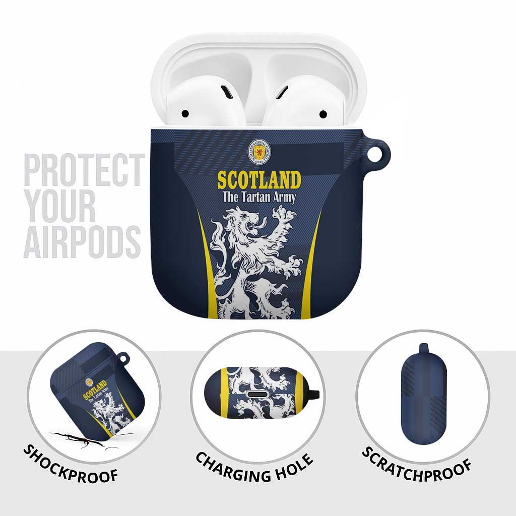 Scotland Football AirPods Case Scottish Lion Rampant Tartan Fan - Wonder Print Shop
