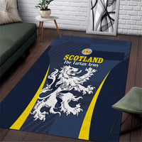 Scotland Football Area Rug Scottish Lion Rampant Tartan Fan - Wonder Print Shop
