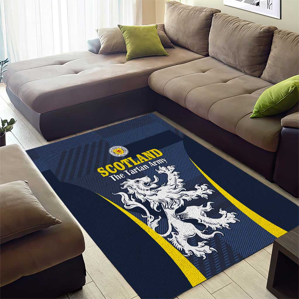 Scotland Football Area Rug Scottish Lion Rampant Tartan Fan - Wonder Print Shop