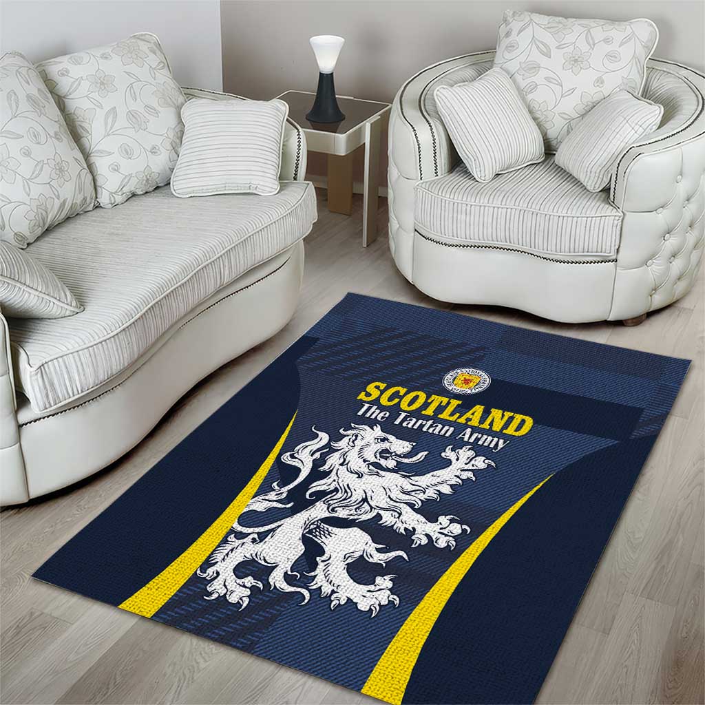 Scotland Football Area Rug Scottish Lion Rampant Tartan Fan - Wonder Print Shop