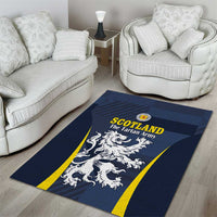 Scotland Football Area Rug Scottish Lion Rampant Tartan Fan - Wonder Print Shop