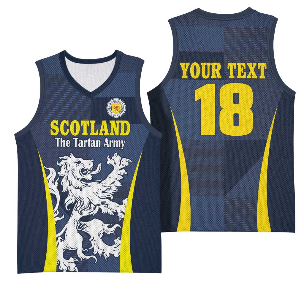 Custom Scotland Football Basketball Jersey Scottish Lion Rampant Tartan Fan - Wonder Print Shop