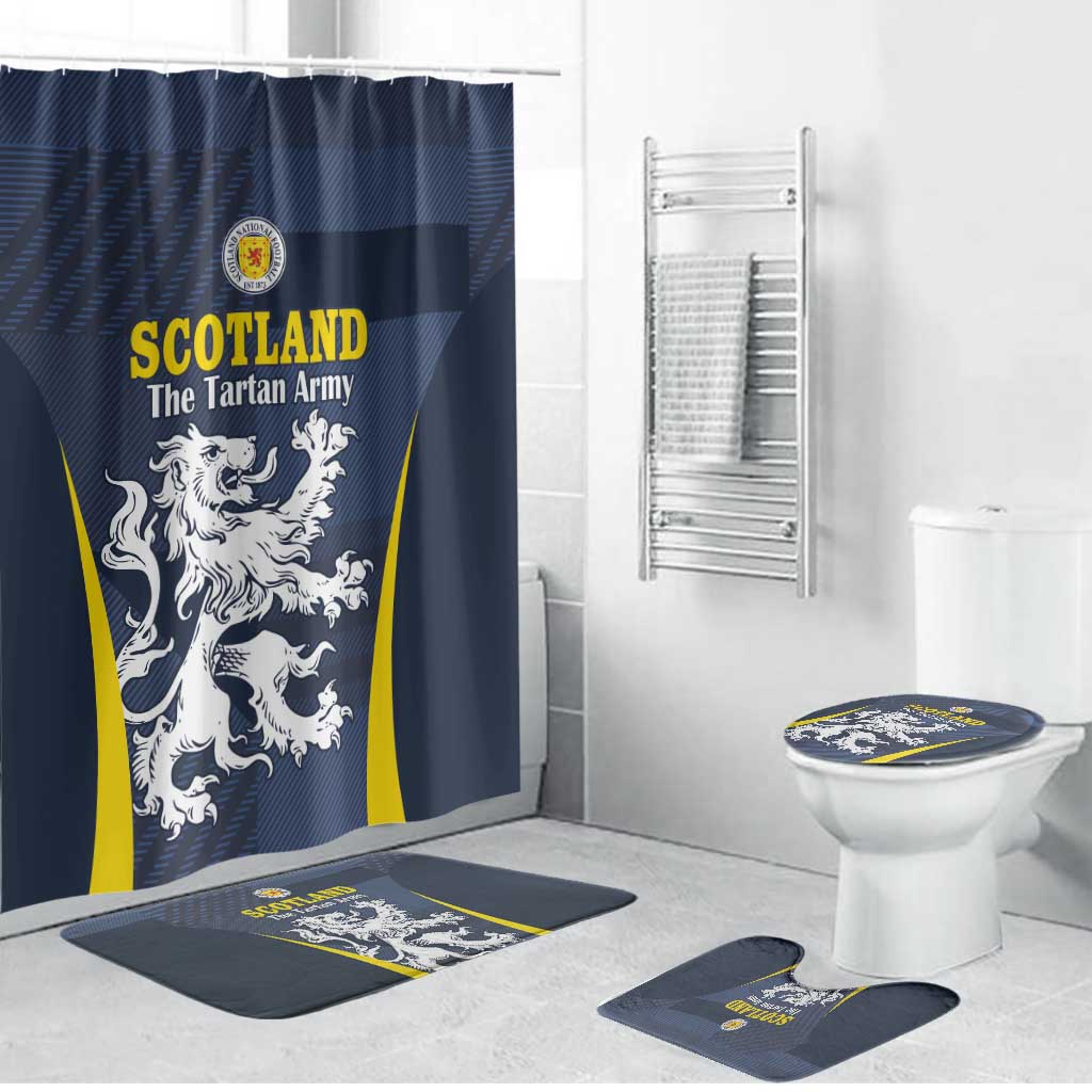 Scotland Football Bathroom Set Scottish Lion Rampant Tartan Fan - Wonder Print Shop