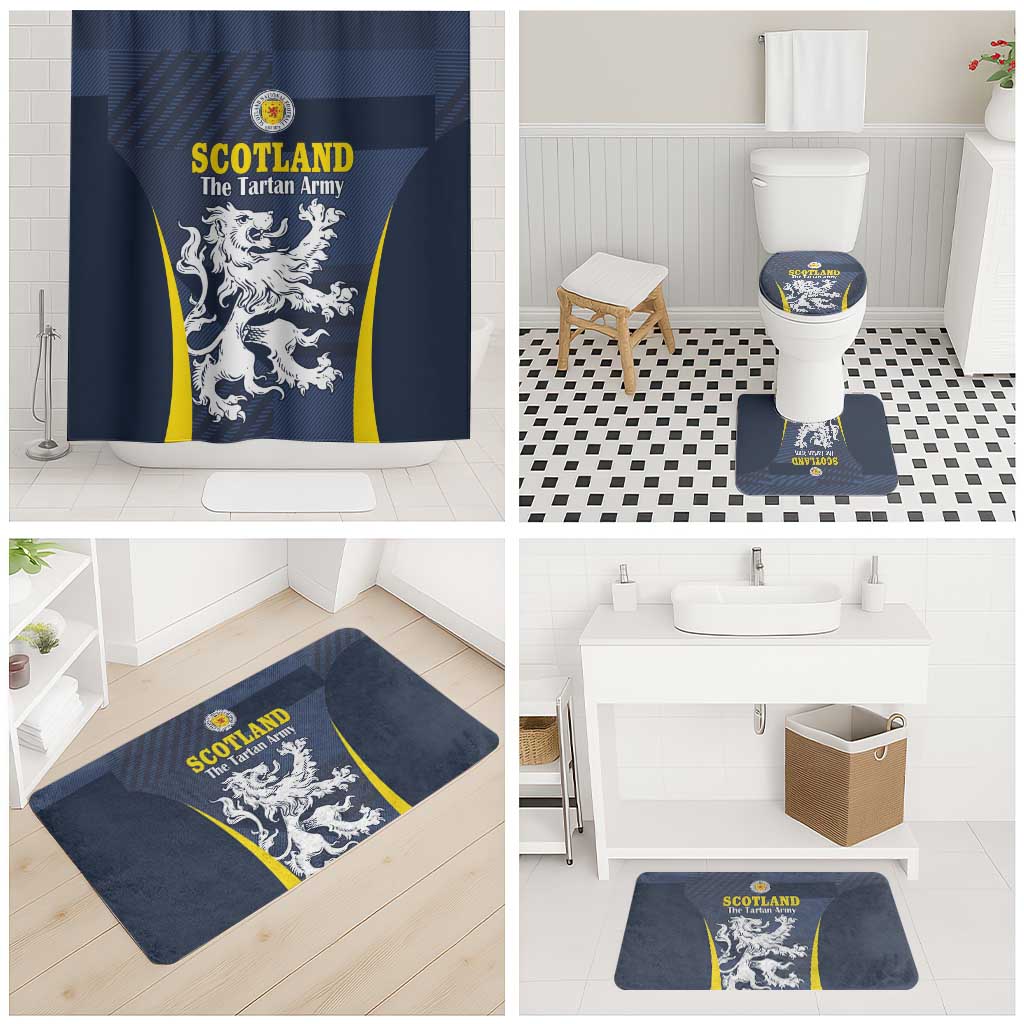 Scotland Football Bathroom Set Scottish Lion Rampant Tartan Fan - Wonder Print Shop