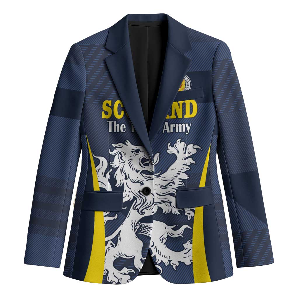 Custom Scotland Football Blazer Scottish Lion Rampant Tartan Fan - Wonder Print Shop