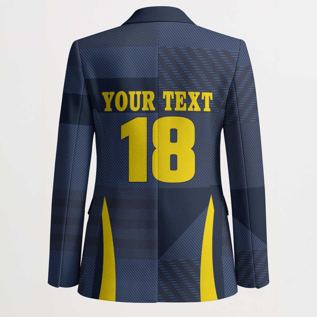 Custom Scotland Football Blazer Scottish Lion Rampant Tartan Fan - Wonder Print Shop
