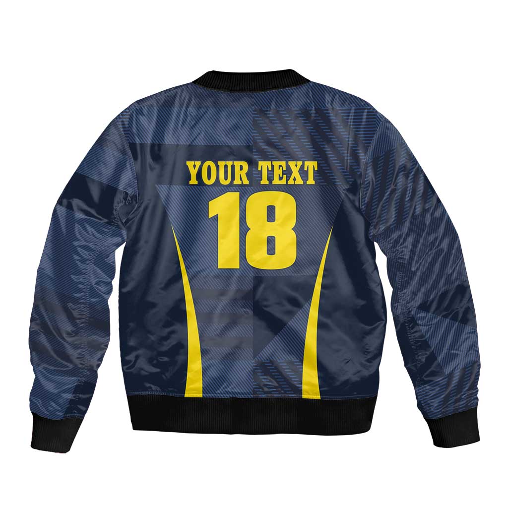 Custom Scotland Football Bomber Jacket Scottish Lion Rampant Tartan Fan - Wonder Print Shop