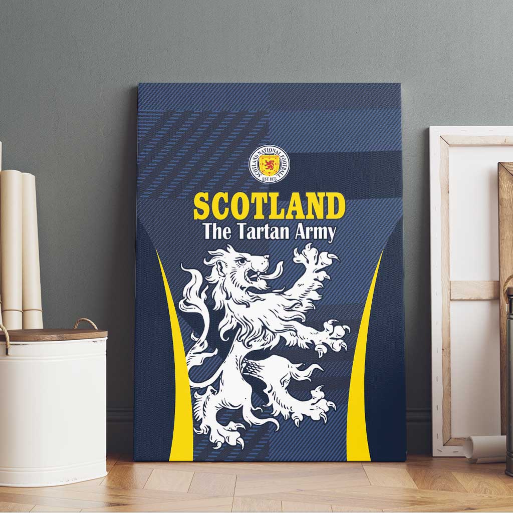 Scotland Football Canvas Wall Art Scottish Lion Rampant Tartan Fan - Wonder Print Shop