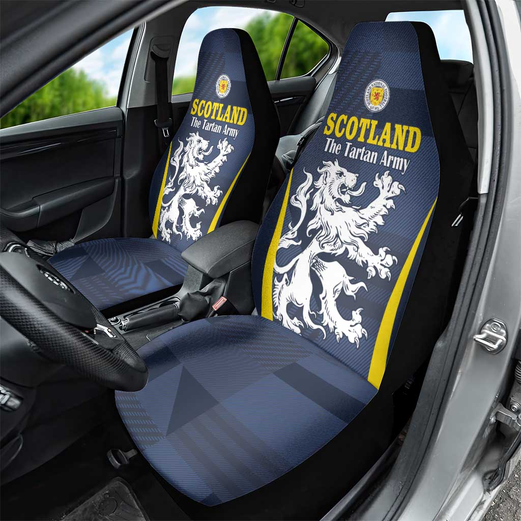 Scotland Football Car Seat Cover Scottish Lion Rampant Tartan Fan - Wonder Print Shop