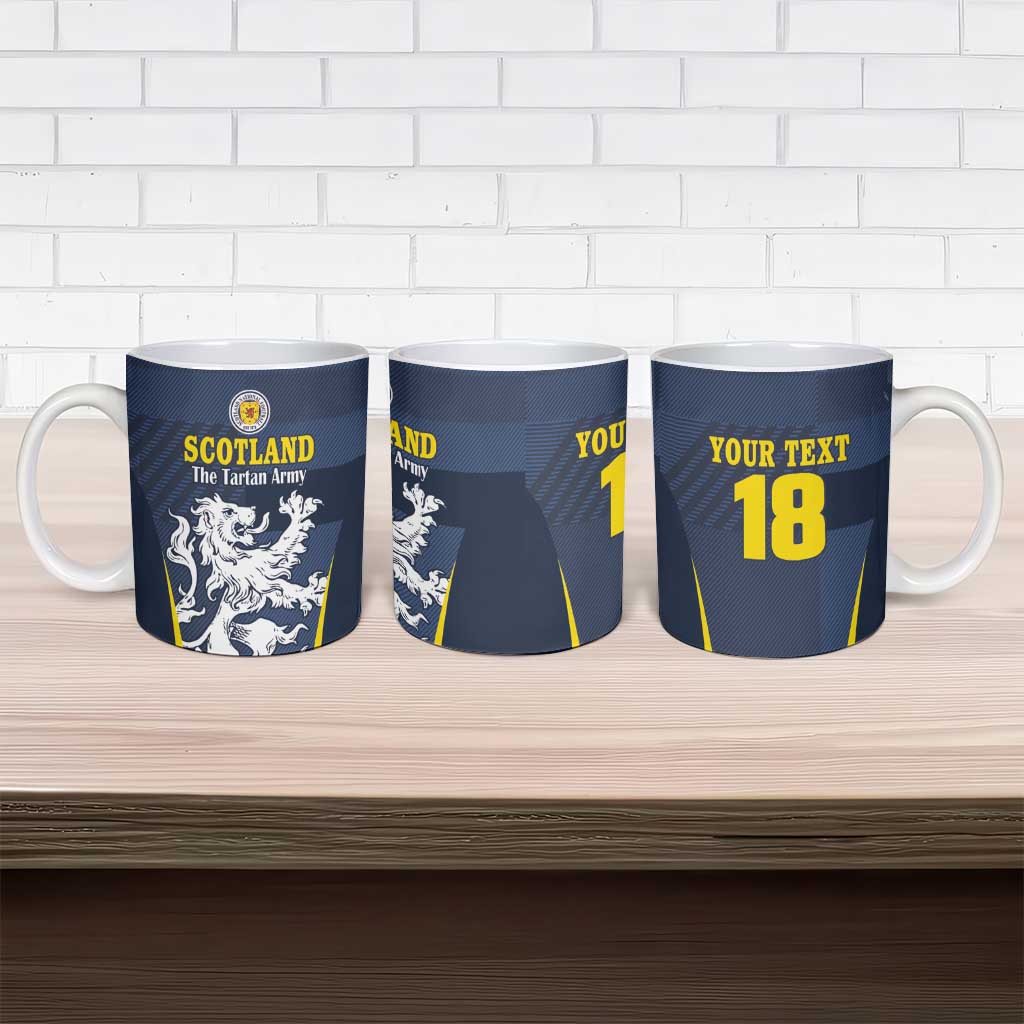 Custom Scotland Football Ceramic Mug Scottish Lion Rampant Tartan Fan - Wonder Print Shop