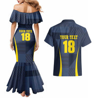 Custom Scotland Football Couples Matching Mermaid Dress and Hawaiian Shirt Scottish Lion Rampant Tartan Fan - Wonder Print Shop