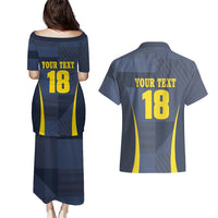 Custom Scotland Football Couples Matching Puletasi and Hawaiian Shirt Scottish Lion Rampant Tartan Fan - Wonder Print Shop