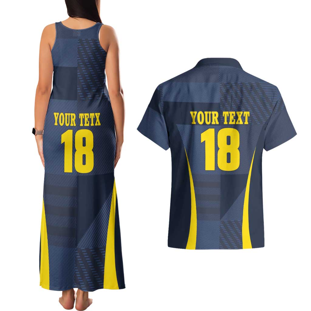 Custom Scotland Football Couples Matching Tank Maxi Dress and Hawaiian Shirt Scottish Lion Rampant Tartan Fan - Wonder Print Shop