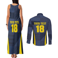 Custom Scotland Football Couples Matching Tank Maxi Dress and Long Sleeve Button Shirt Scottish Lion Rampant Tartan Fan - Wonder Print Shop