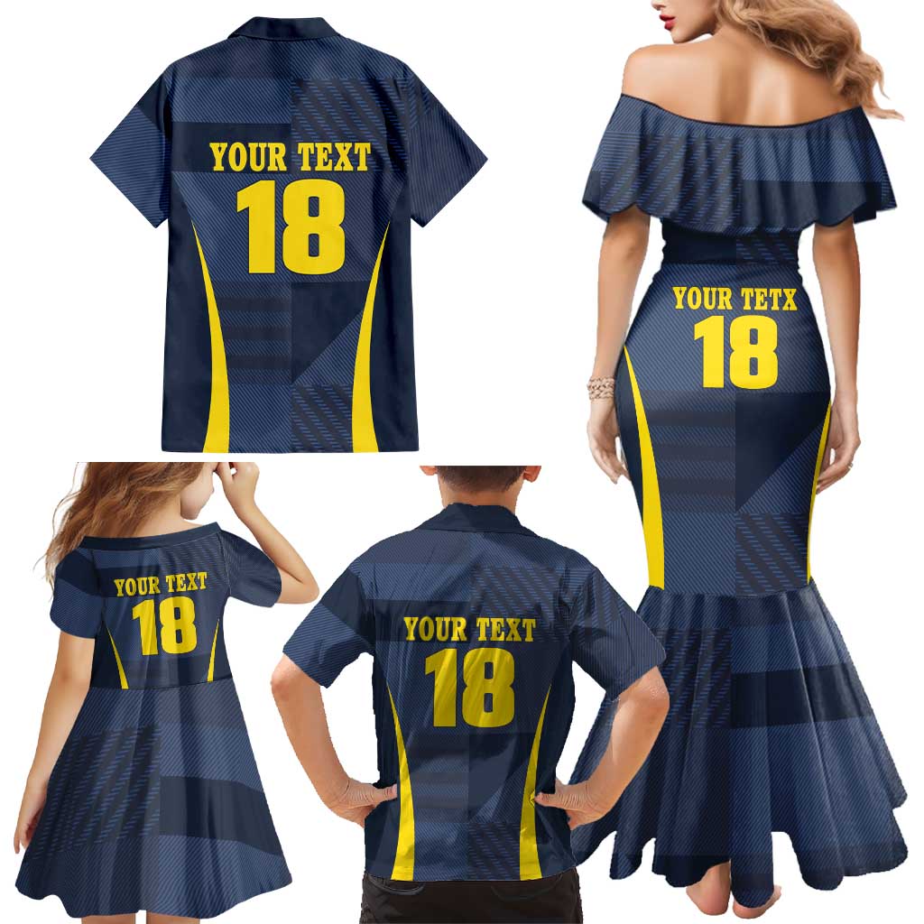Custom Scotland Football Family Matching Mermaid Dress and Hawaiian Shirt Scottish Lion Rampant Tartan Fan - Wonder Print Shop