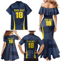 Custom Scotland Football Family Matching Mermaid Dress and Hawaiian Shirt Scottish Lion Rampant Tartan Fan - Wonder Print Shop