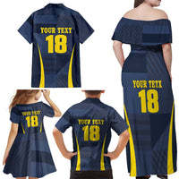 Custom Scotland Football Family Matching Off Shoulder Maxi Dress and Hawaiian Shirt Scottish Lion Rampant Tartan Fan - Wonder Print Shop