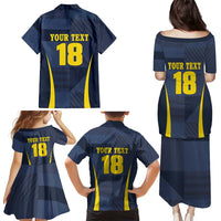 Custom Scotland Football Family Matching Puletasi and Hawaiian Shirt Scottish Lion Rampant Tartan Fan - Wonder Print Shop