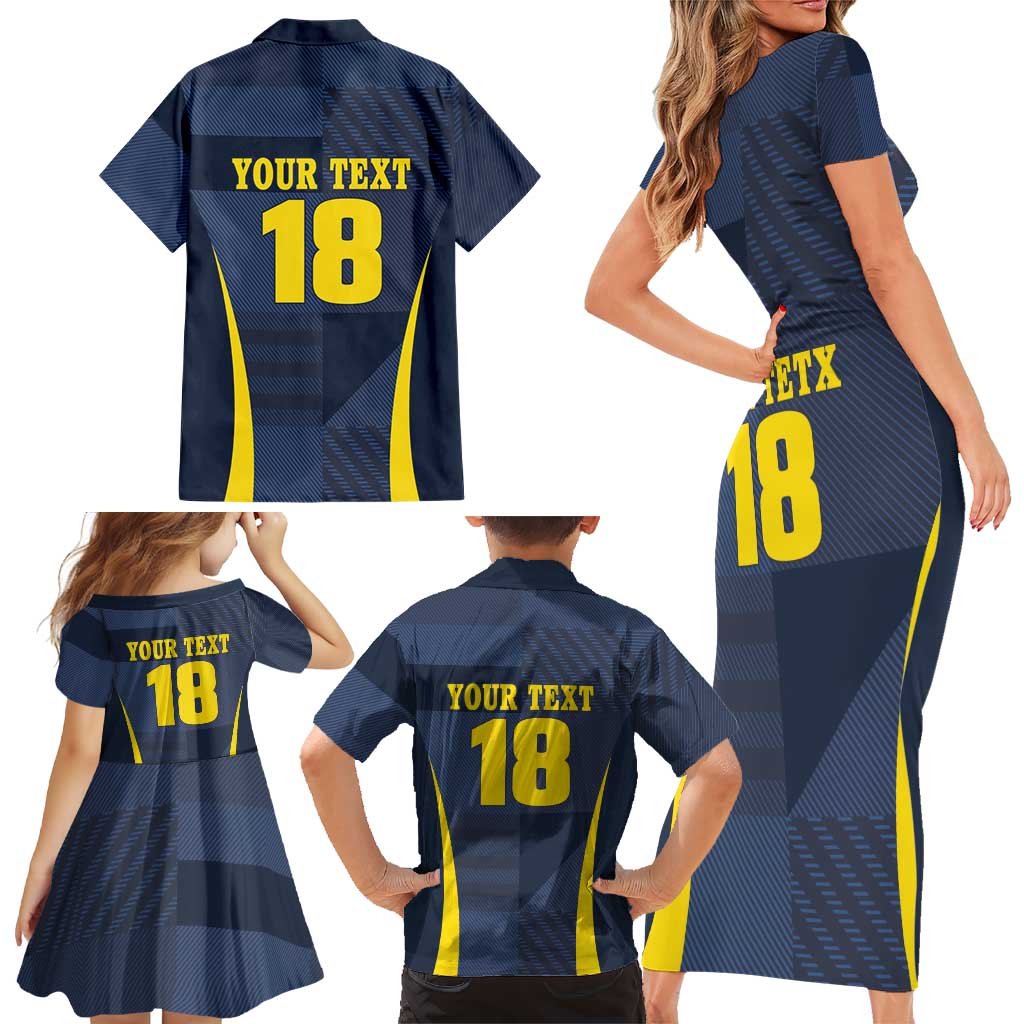 Custom Scotland Football Family Matching Short Sleeve Bodycon Dress and Hawaiian Shirt Scottish Lion Rampant Tartan Fan - Wonder Print Shop
