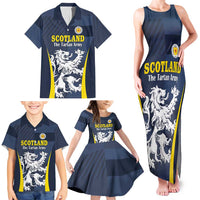 Custom Scotland Football Family Matching Tank Maxi Dress and Hawaiian Shirt Scottish Lion Rampant Tartan Fan - Wonder Print Shop