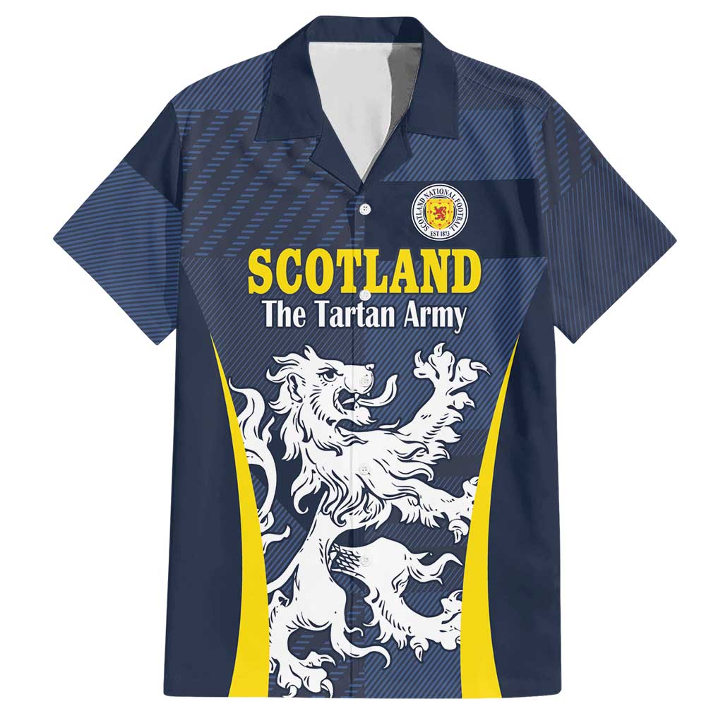 Custom Scotland Football Hawaiian Shirt Scottish Lion Rampant Tartan Fan - Wonder Print Shop