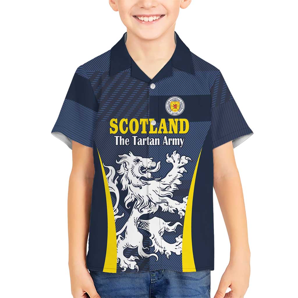 Custom Scotland Football Hawaiian Shirt Scottish Lion Rampant Tartan Fan - Wonder Print Shop