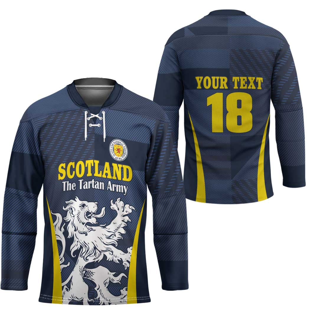 Custom Scotland Football Hockey Jersey Scottish Lion Rampant Tartan Fan - Wonder Print Shop