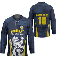 Custom Scotland Football Hockey Jersey Scottish Lion Rampant Tartan Fan - Wonder Print Shop