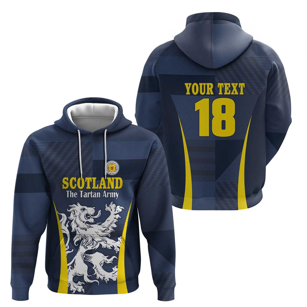 Custom Scotland Football Hoodie Scottish Lion Rampant Tartan Fan - Wonder Print Shop