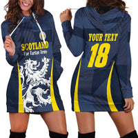 Custom Scotland Football Hoodie Dress Scottish Lion Rampant Tartan Fan - Wonder Print Shop