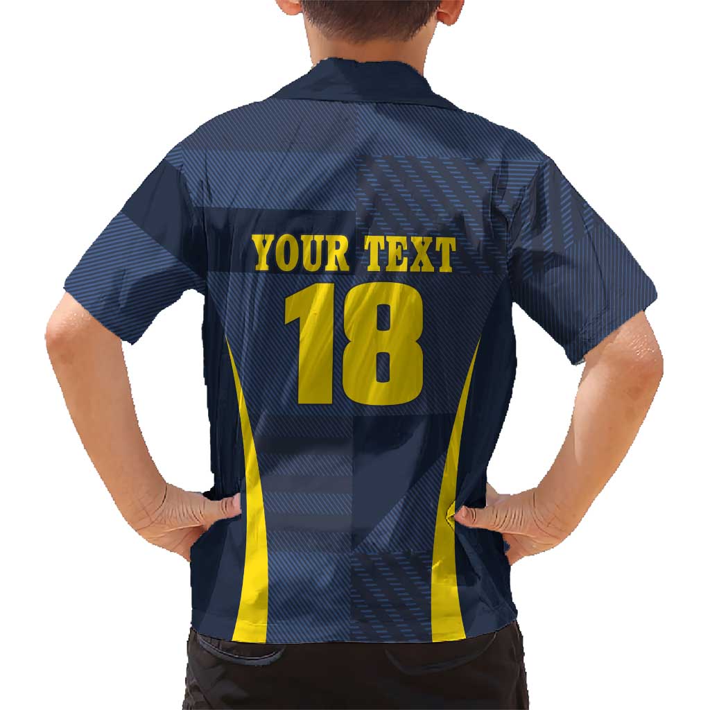 Custom Scotland Football Kid Hawaiian Shirt Scottish Lion Rampant Tartan Fan - Wonder Print Shop